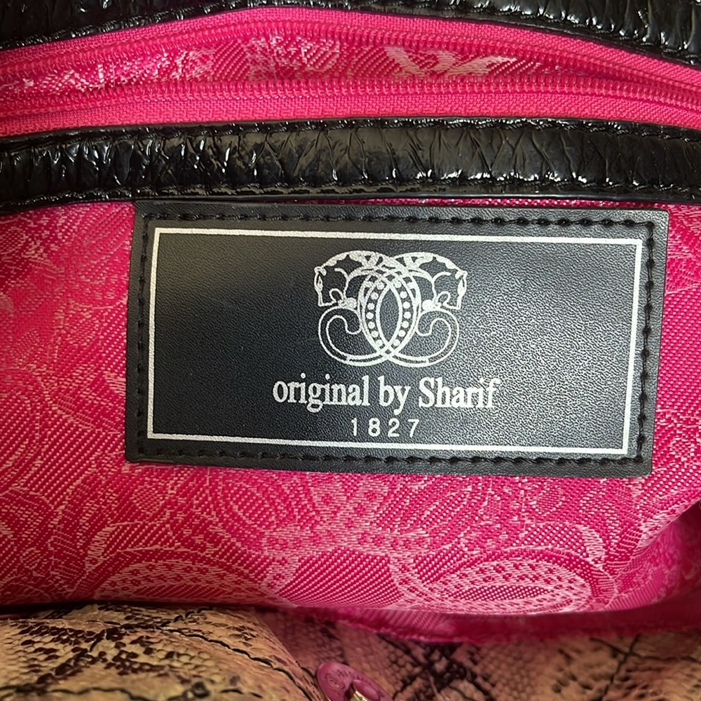Sharif Cream and Black Hobo Bag - Picture 10 of 12